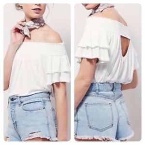 Free People off the shoulder top, size L